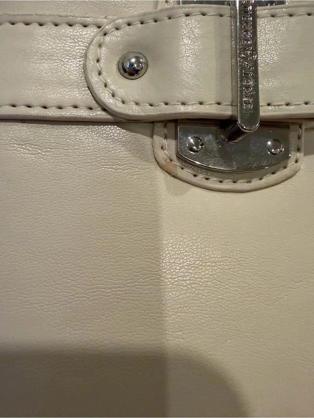 Etienne Aigner Cream Leather Continental Zip Around Wallet Vintage With Box